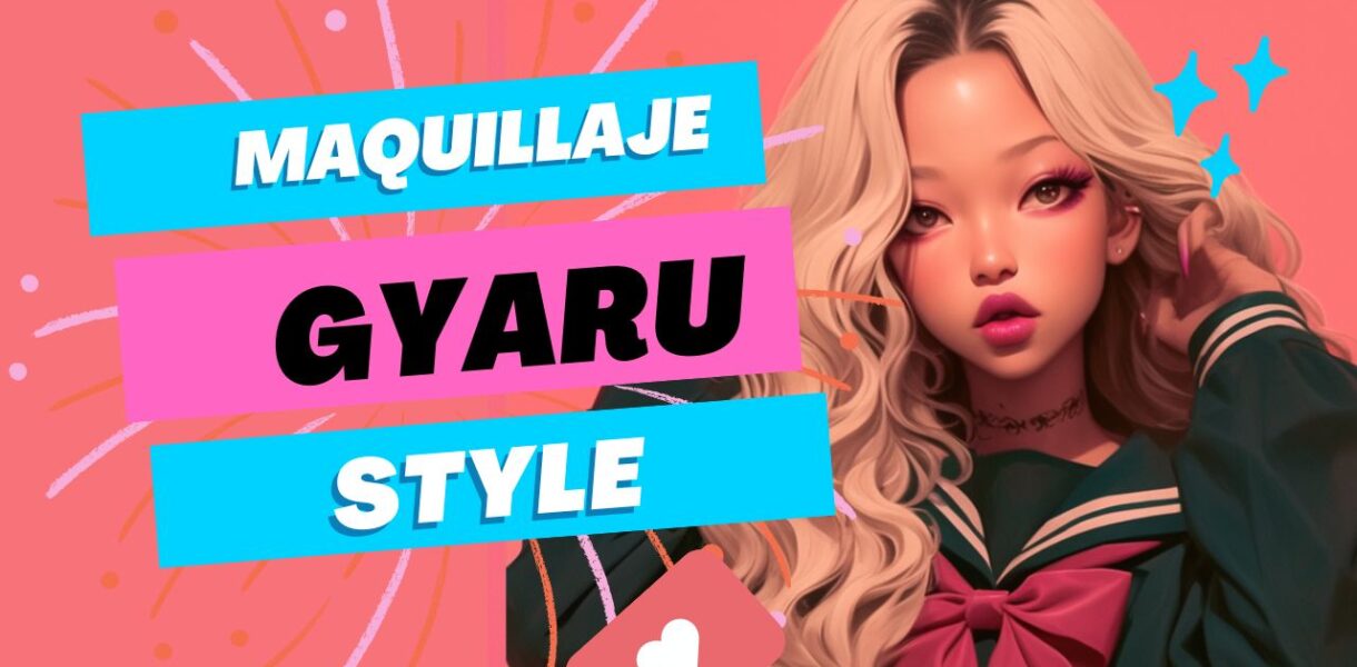 chica maquillaje gyaru