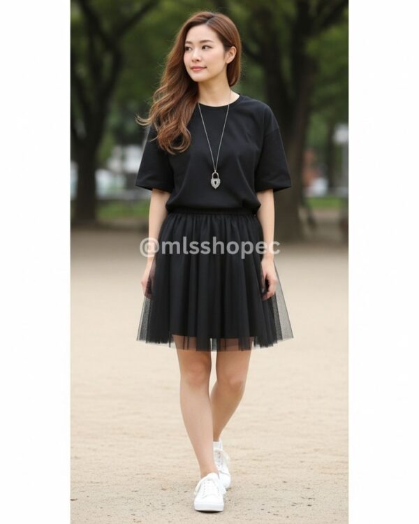 Falda de tul mediana para mujer varios colores estilo kawaii k-fashion - Image 6