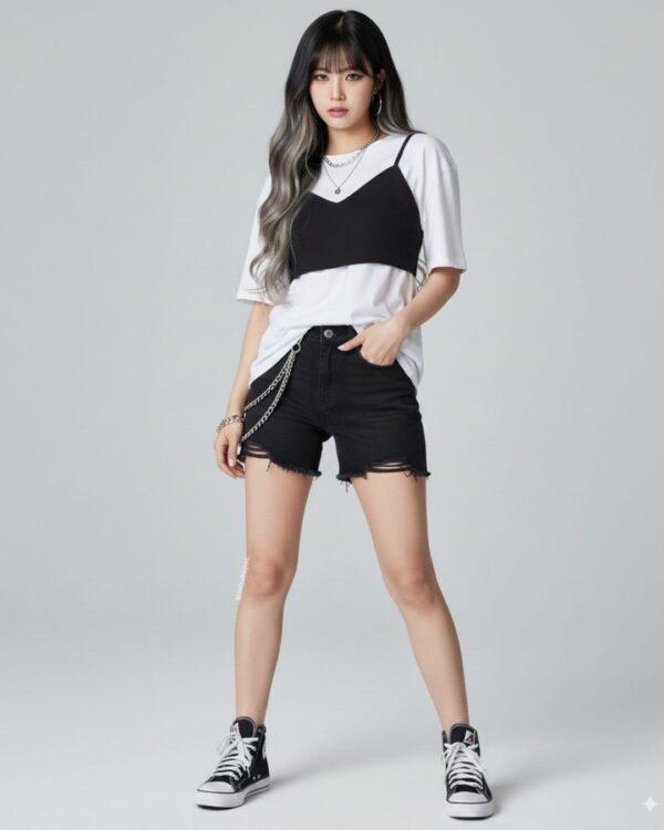 Top de mujer negro URBAN con tirantes - Image 2