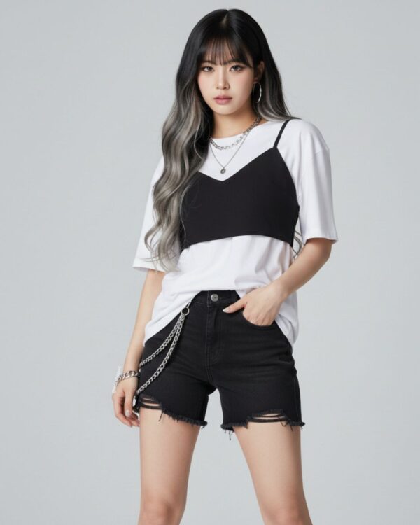 Top de mujer negro URBAN con tirantes